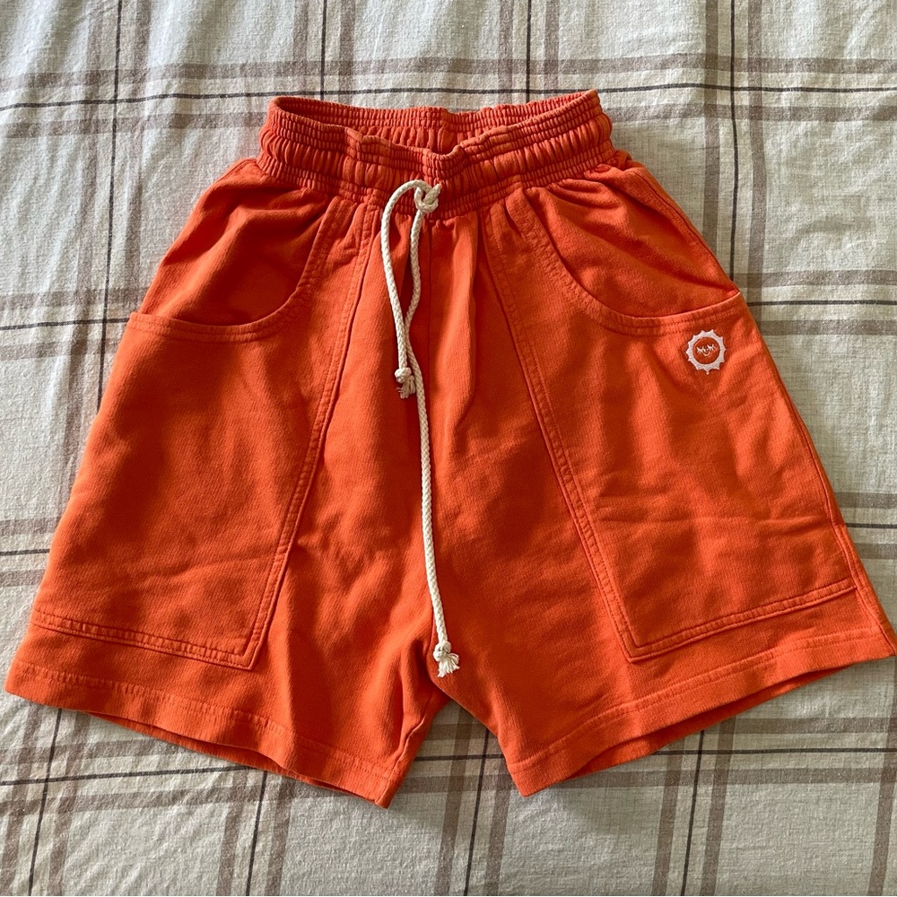 big bud press orange sweat shorts